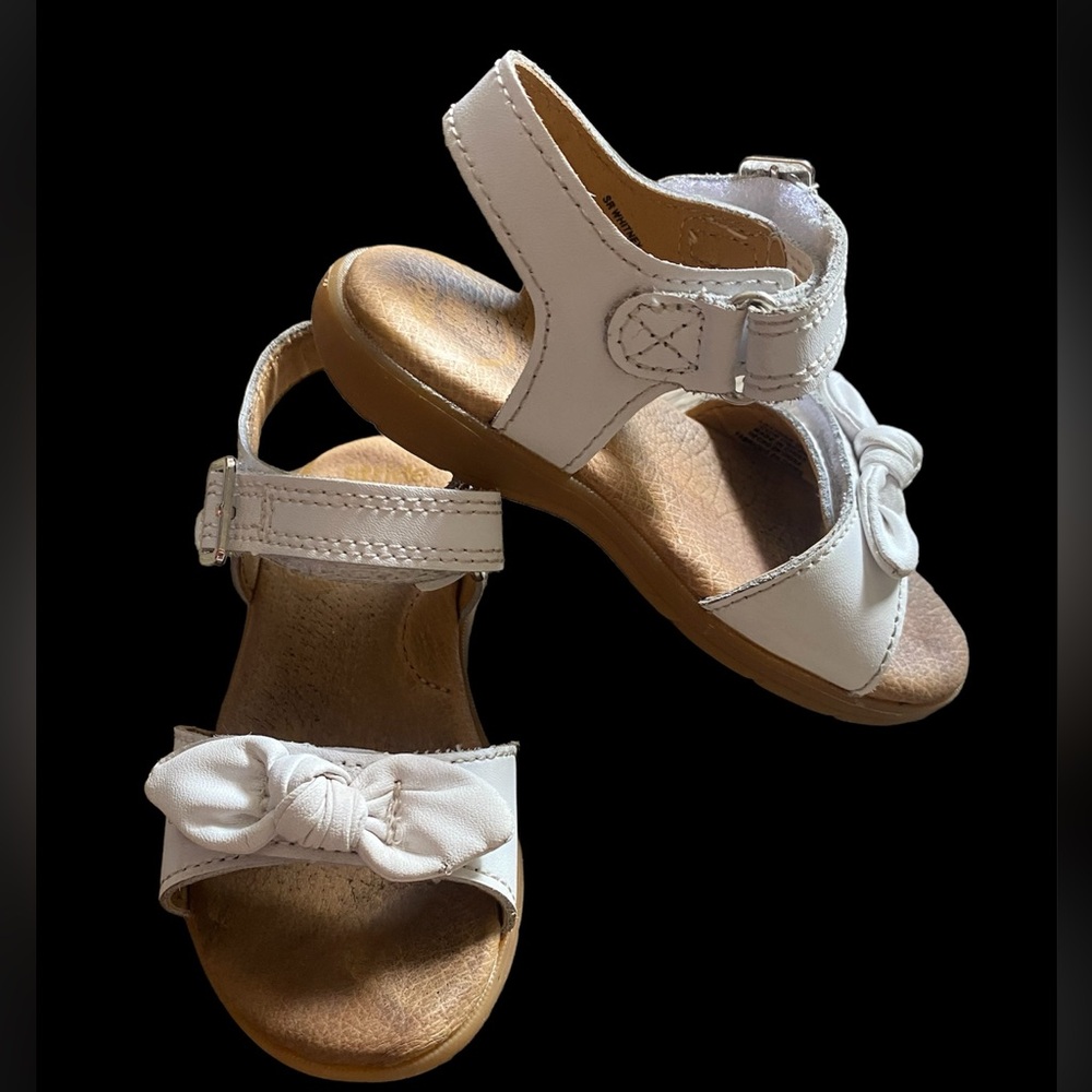 Stride Rite Toddlers “Whitney” White Sandals